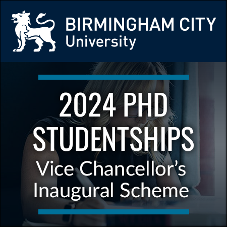 2024 Vice Chancellor’s Inaugural PhD Studentship Scheme