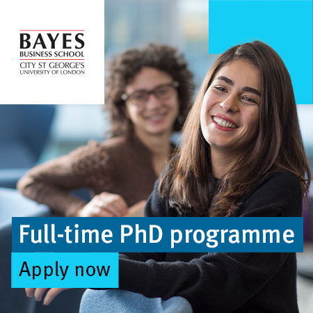 Fully funded PhD at Bayes Business School