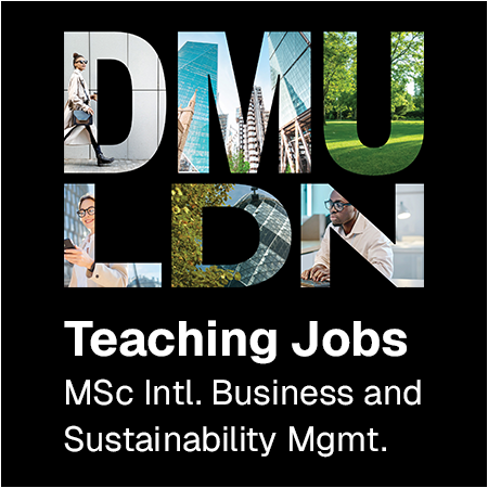 Teaching Jobs - MSc International Business and Sustainability Management