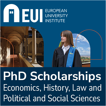 European University Institute - PhD Scholarships in Economics, History, Law and Political and Social