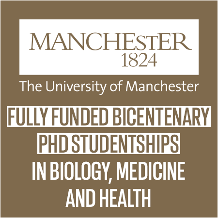 Fully funded Bicentenary PhD Studentships at the University of Manchester