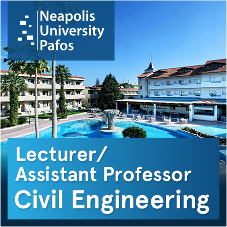 Neapolis University - Lecturer/Assistant Professor in Civil Engineering