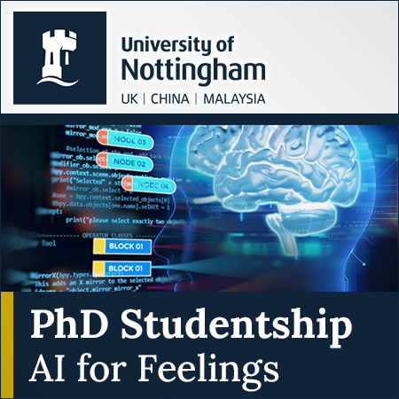 University of Nottingham - PhD Studentship in AI for Feelings