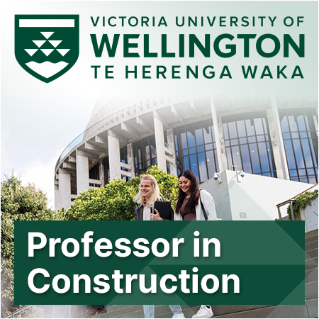 Victoria University of Wellington - Professor in Construction