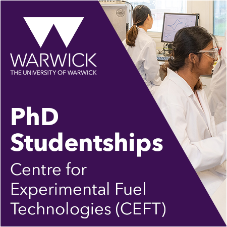 University of Warwick- PhD studentships in Electrochemistry, Materials Chemistry, Electrocatalysis a